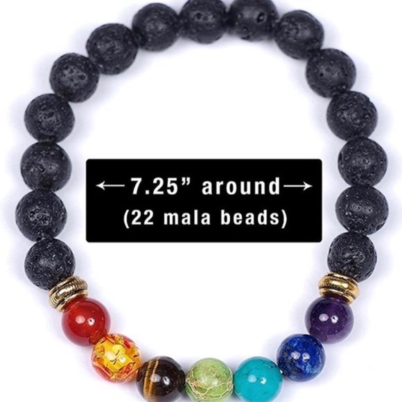 Healing Bracelet Real Stones Lava Rock Bracelet - Picture 6 of 6